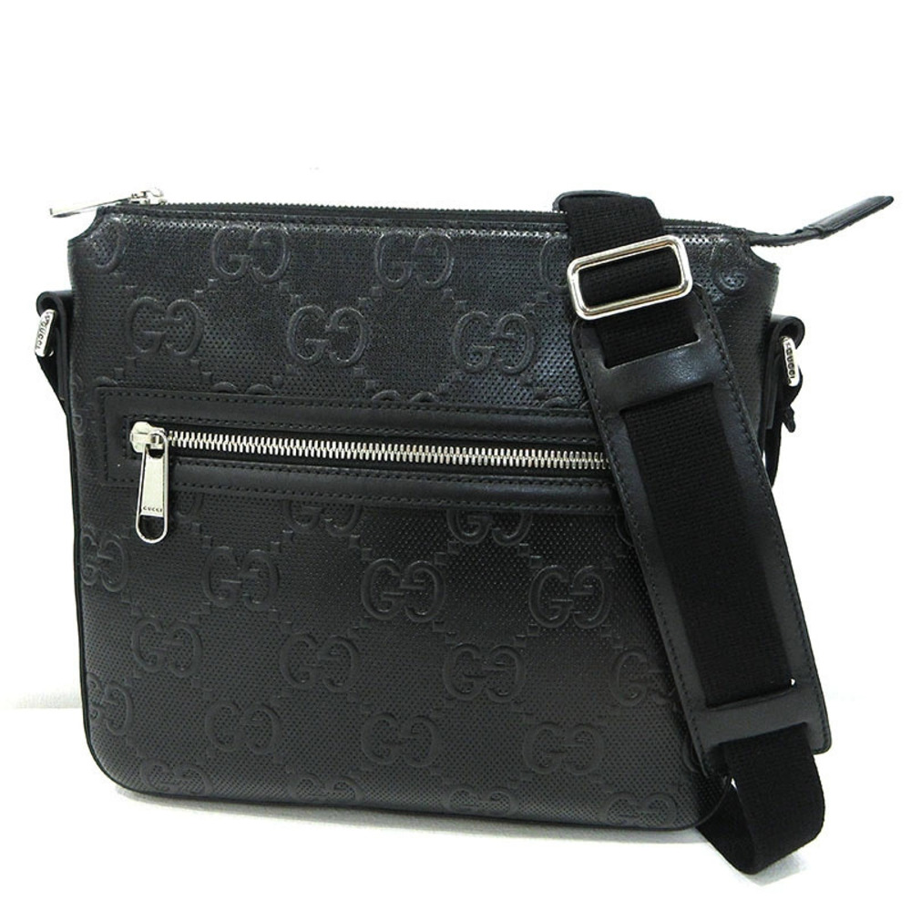 Gucci GG Embossed Shoulder Bag Black